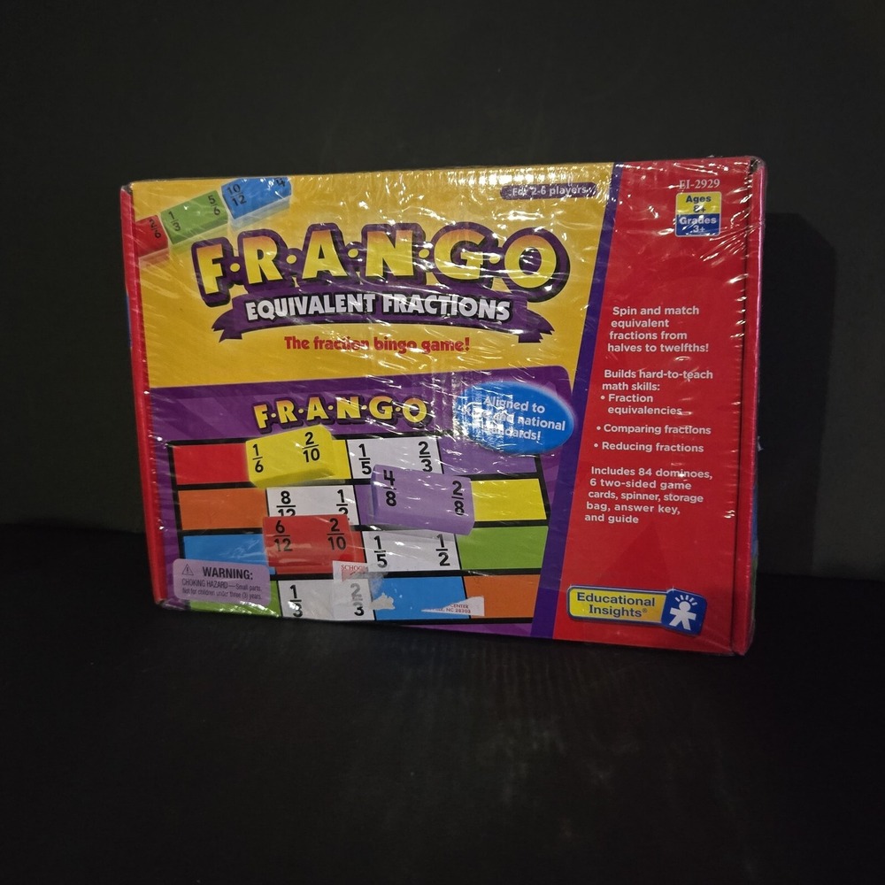 NEW Frango Fractions‎ The Fraction Bingo Game COMPLETE Educational Homeschool